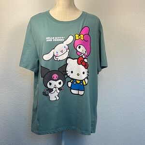 Hello Kitty & Friends  Graphic Tee - Green 2X